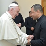 Padre Moisés Fragoso no encontro com Papa Francisco