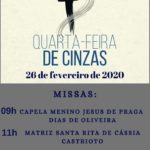 Missa de quarta-feira de cinzas na Paróquia Santa Rita em Petrópolis