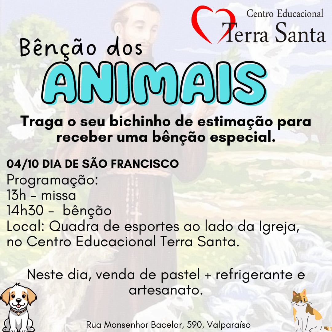 Missa e bênção dos animais no Terra Santa