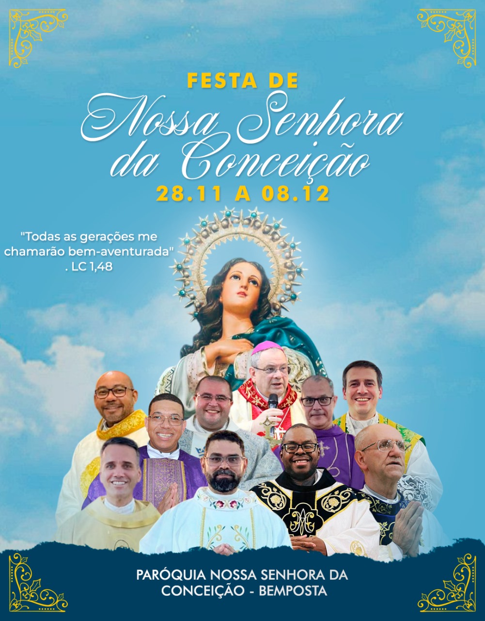 Festa da Imaculada Conceição Padroeira na Paróquia em Bemposta/Três Rios