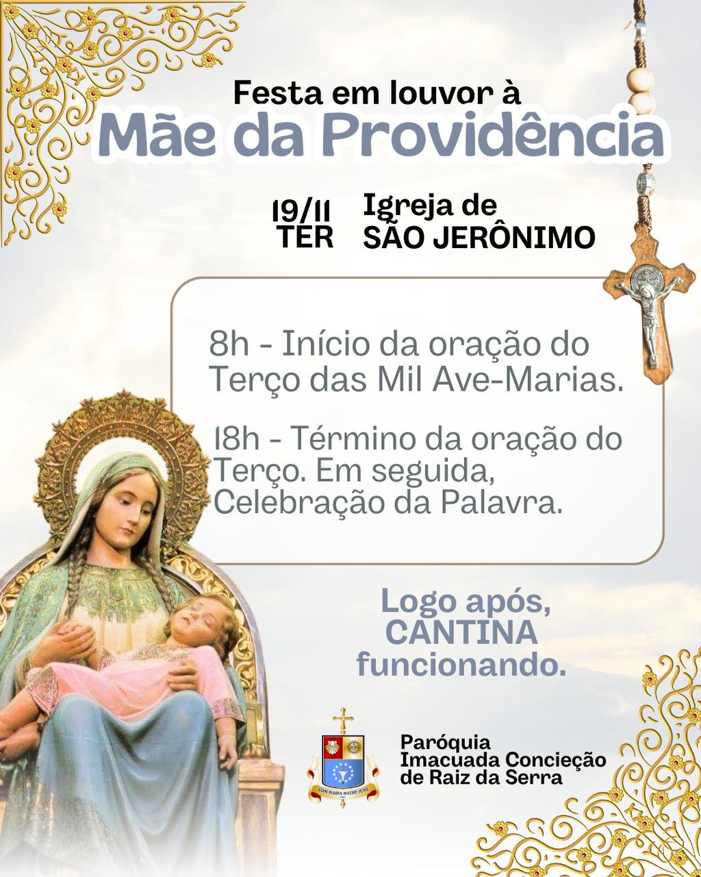 Paróquia de Raiz celebra Mãe da Providência e tem missa em Latim para encerramento do Ano da Fé