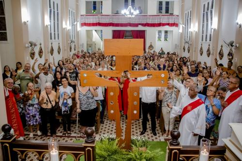 A Cruz da Esperança em sua peregrinação na Paróquia Nossa Senhora Aparecida em Piabetá_Foto Marcos Fabiano