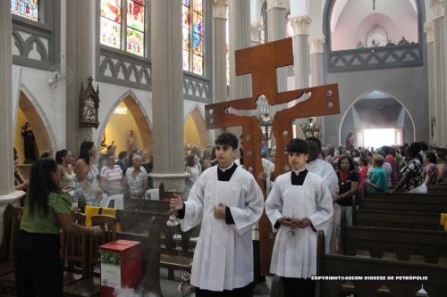 Chegada da Cruz Peregrina no Decanato Santa Teresa_Foto Pascom Decanato Santa Teresa