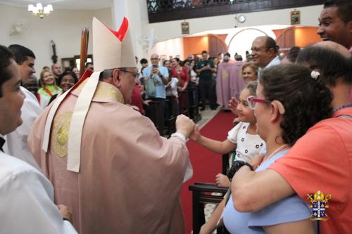 Dom Joel visita Santuário Nossa Senhora do Amor Divino