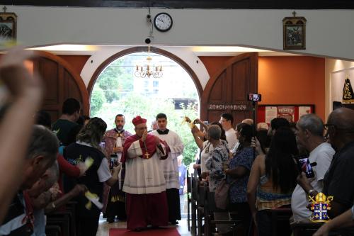 Dom Joel visita Santuário Nossa Senhora do Amor Divino