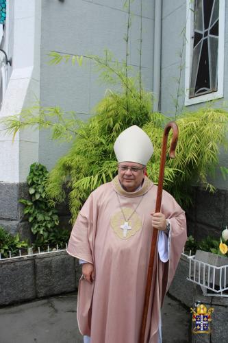 Dom Joel visita Santuário Nossa Senhora do Amor Divino