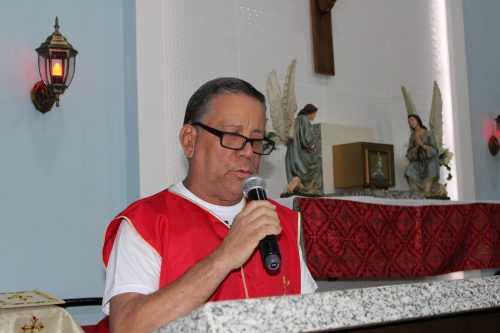 Missa na Capela São Cristóvã, na Paróquia Nossa Senhora Aparecida em Piabetá