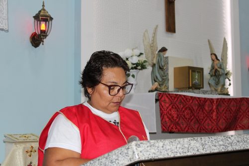 Missa na Capela São Cristóvã, na Paróquia Nossa Senhora Aparecida em Piabetá