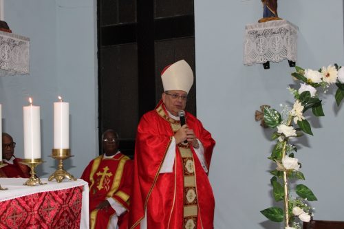 Missa na Capela São Cristóvã, na Paróquia Nossa Senhora Aparecida em Piabetá