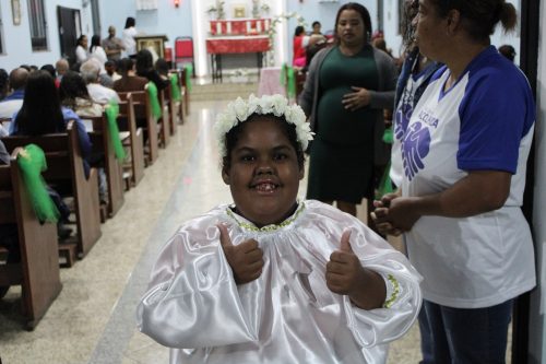 Missa na Capela São Cristóvã, na Paróquia Nossa Senhora Aparecida em Piabetá