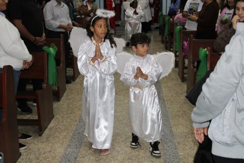Missa na Capela São Cristóvã, na Paróquia Nossa Senhora Aparecida em Piabetá